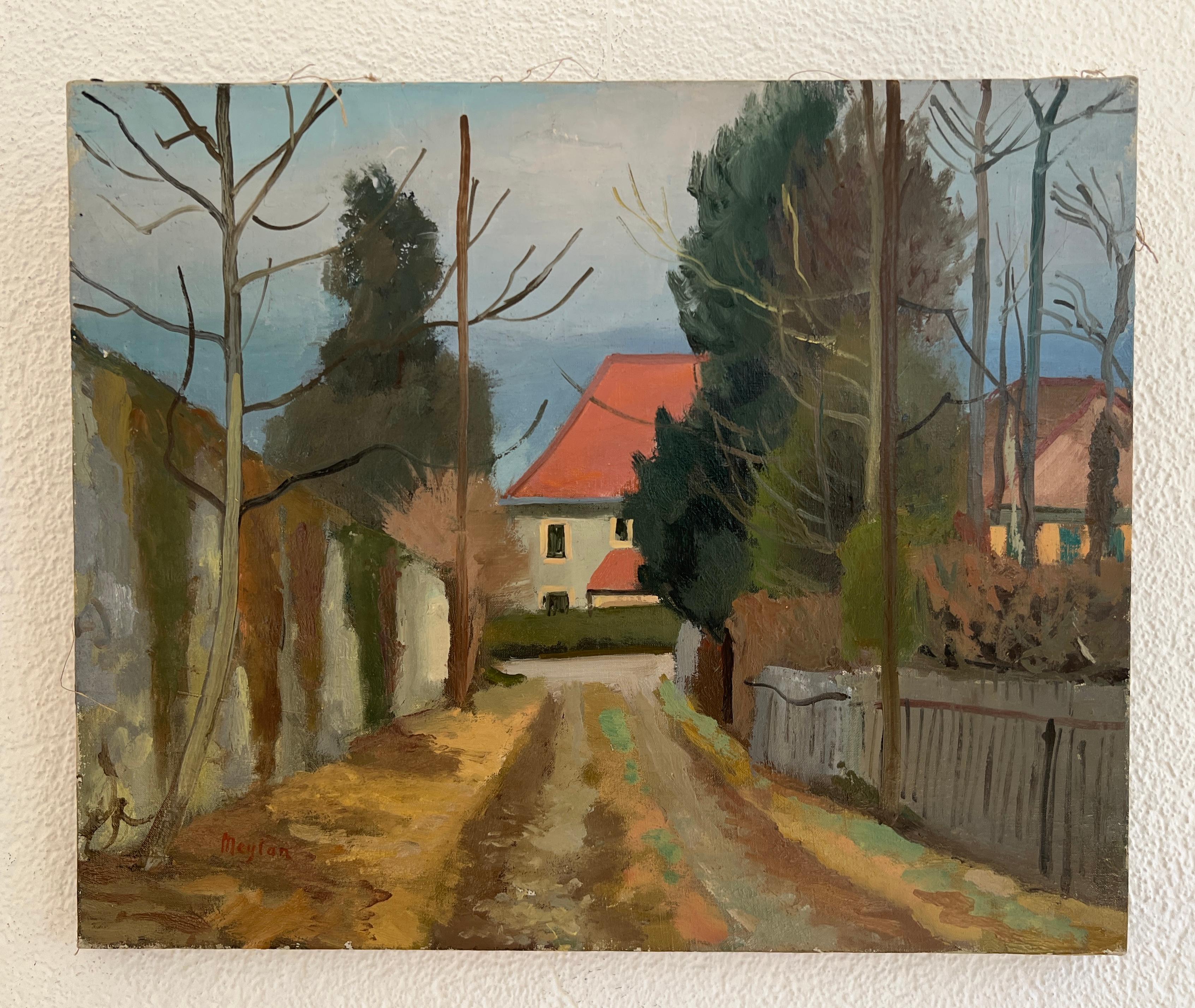 Piccolo vicolo di campagna - Painting di Henry Meylan