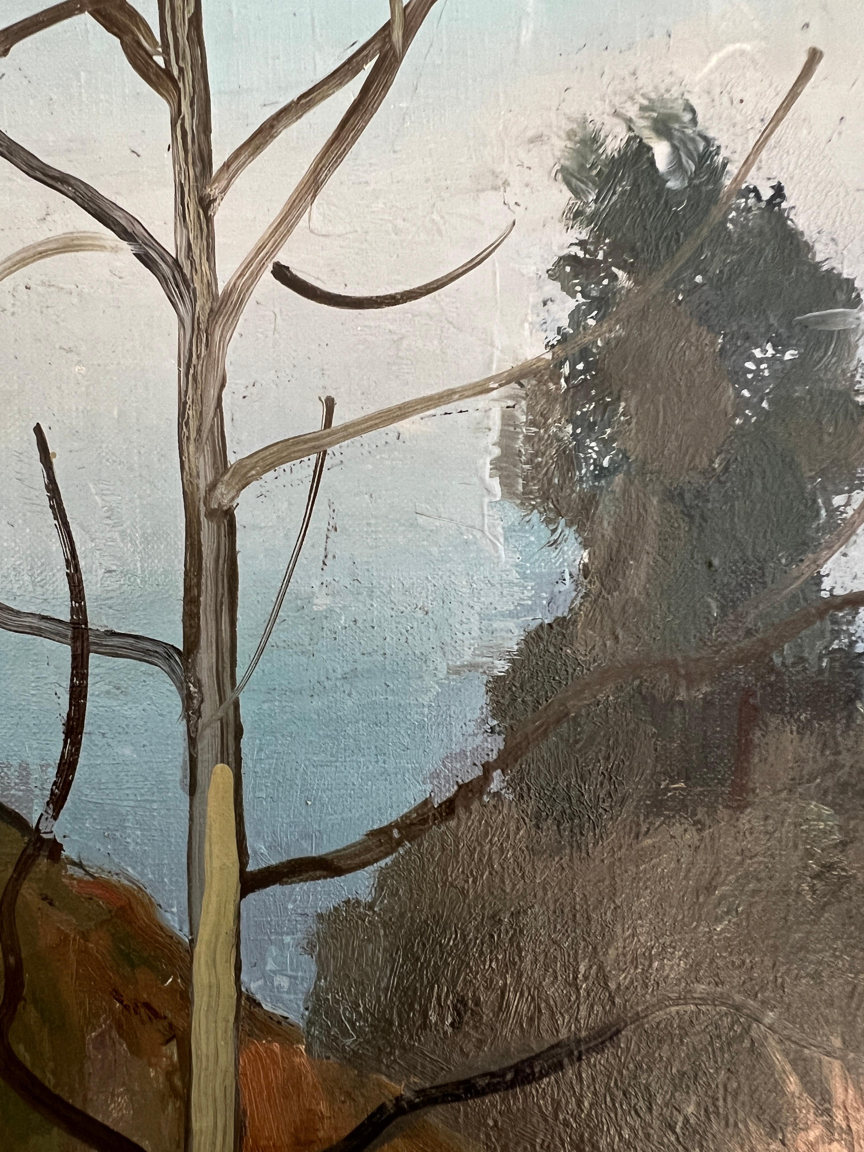 Lavori su tela

Quest'opera artistica raffigura un'affascinante scena rurale, intrisa di tranquillità e semplicità. Al centro della composizione, una strada sterrata invita lo spettatore a perdersi in questo paesaggio pittoresco. I toni della terra