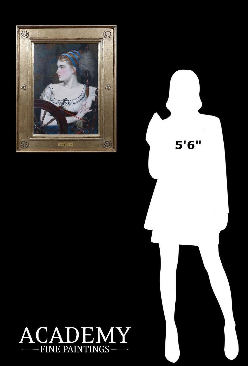 Marguerite - Peinture préraphaélite du XIXe siècle représentant la beauté du Faust de Goethe - Préraphaélite Painting par Henry Meynell Rheam