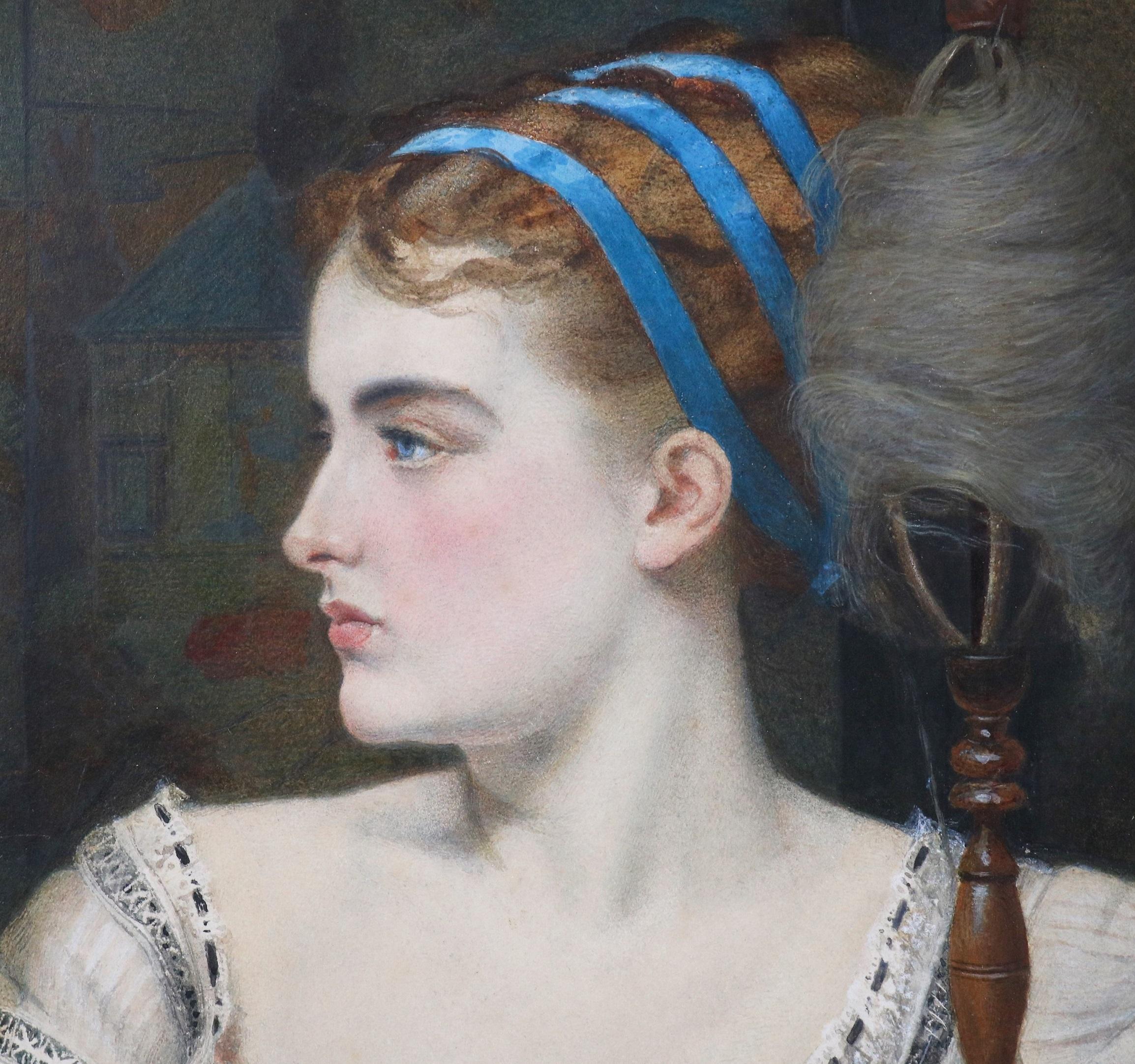 Marguerite - Peinture préraphaélite du XIXe siècle représentant la beauté du Faust de Goethe en vente 2