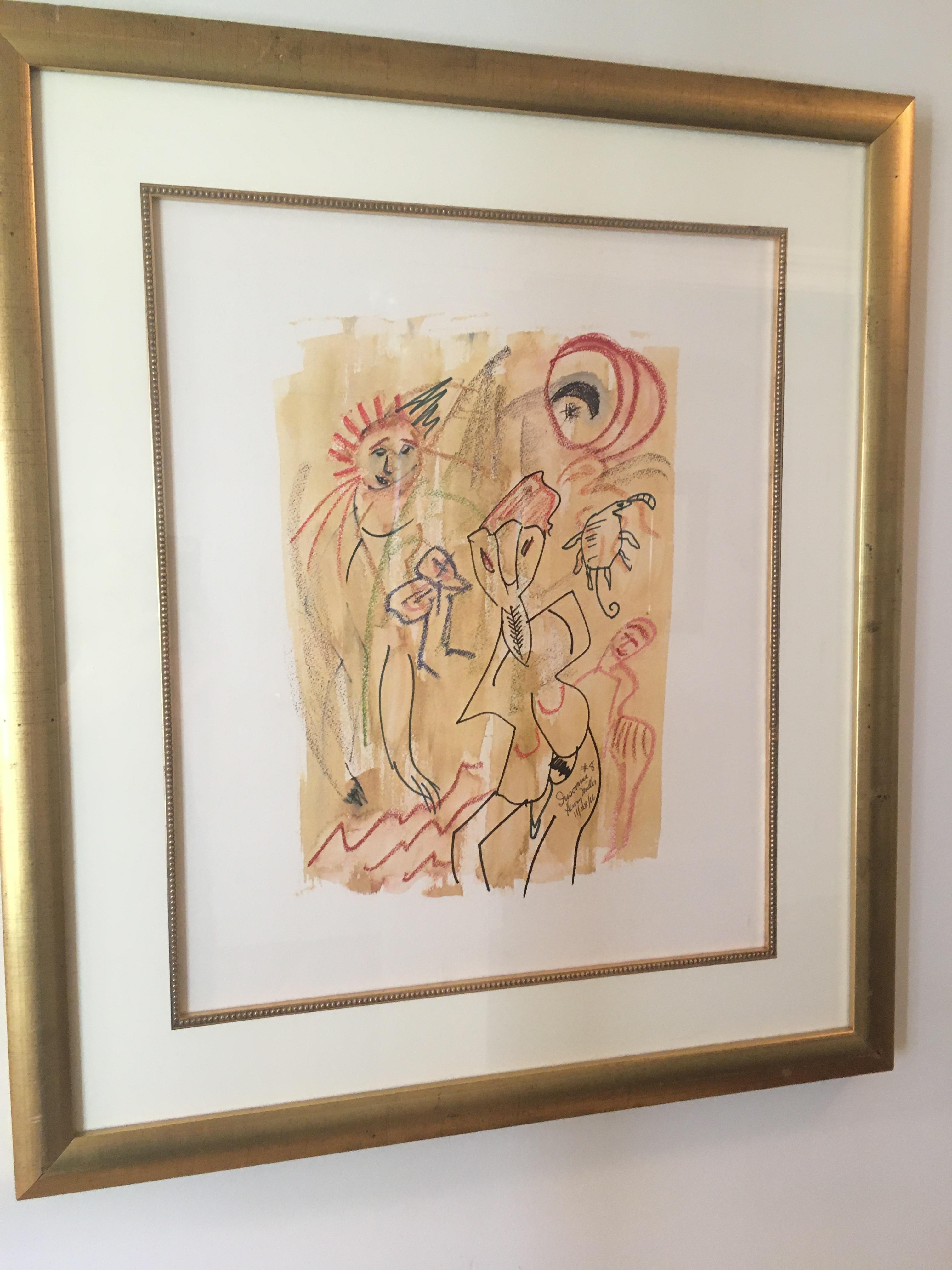 A signed and numbered serigraph by Henry Miller, from the 