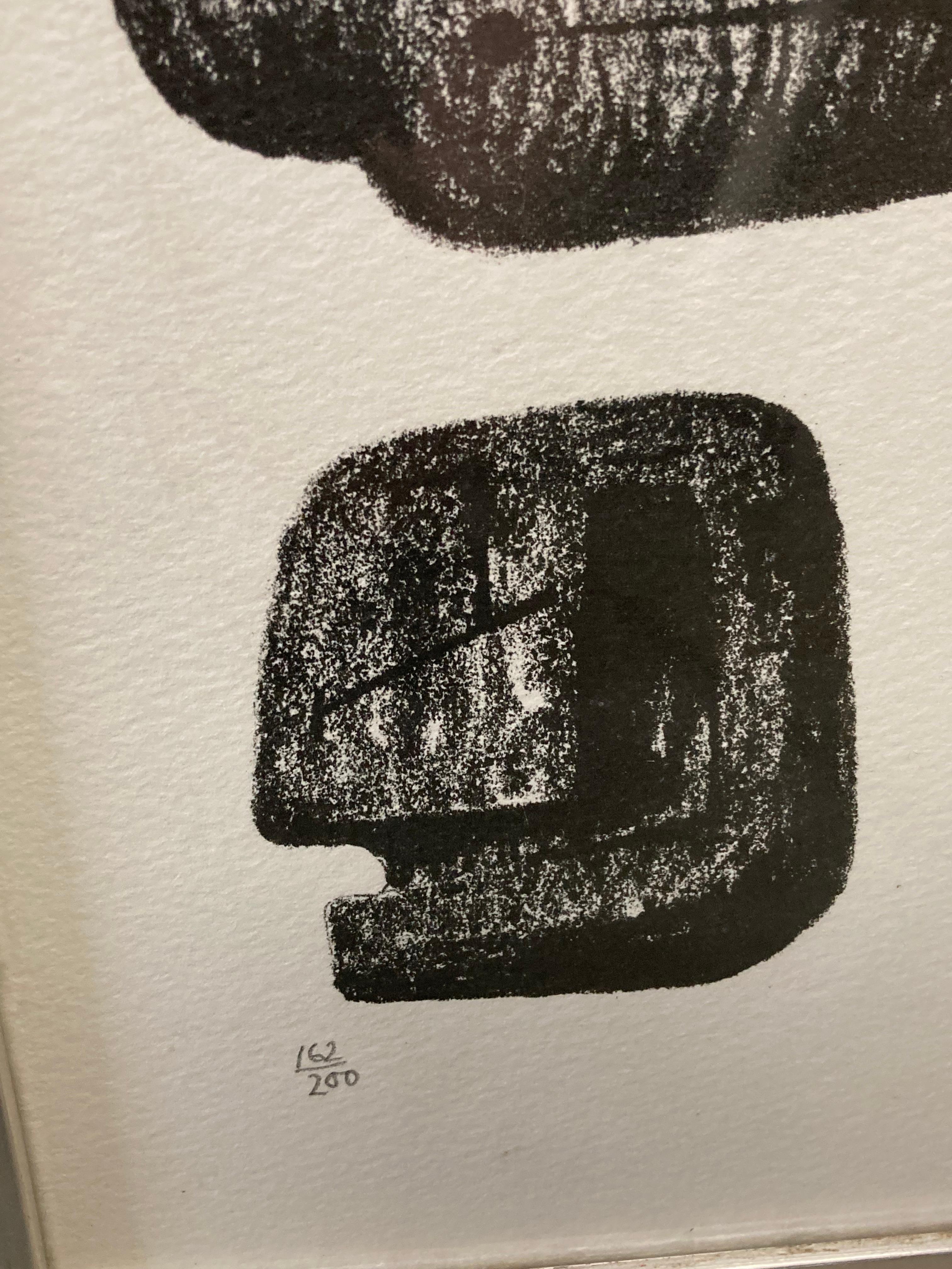 Henry Moore (1898 1986), six stones, Lithograph, 1973, signed and numbered by the artist in pencil, 162/200.

Published to commemorate the opening of the British Olivetti training centre at Haslemere in June 1973.

Provenance: From the