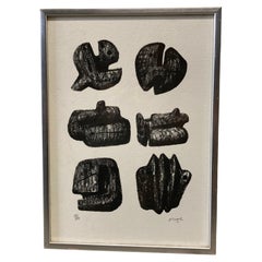 Henry Moore '1898 1986', Six Stones, Lithograph, 1973, Signed and Numbered