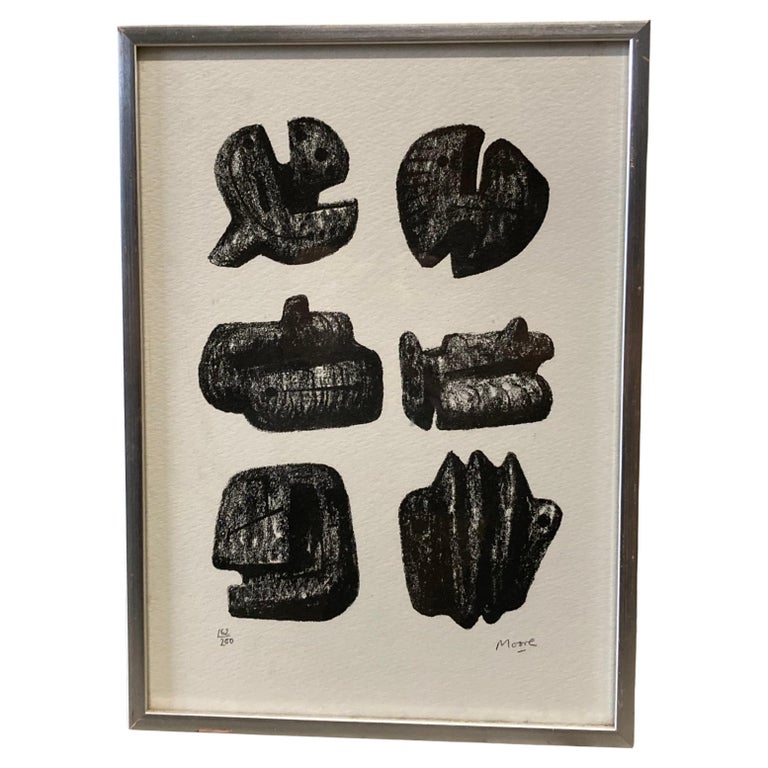 Henry MOORE : Mère et son enfant - Lithographie signée