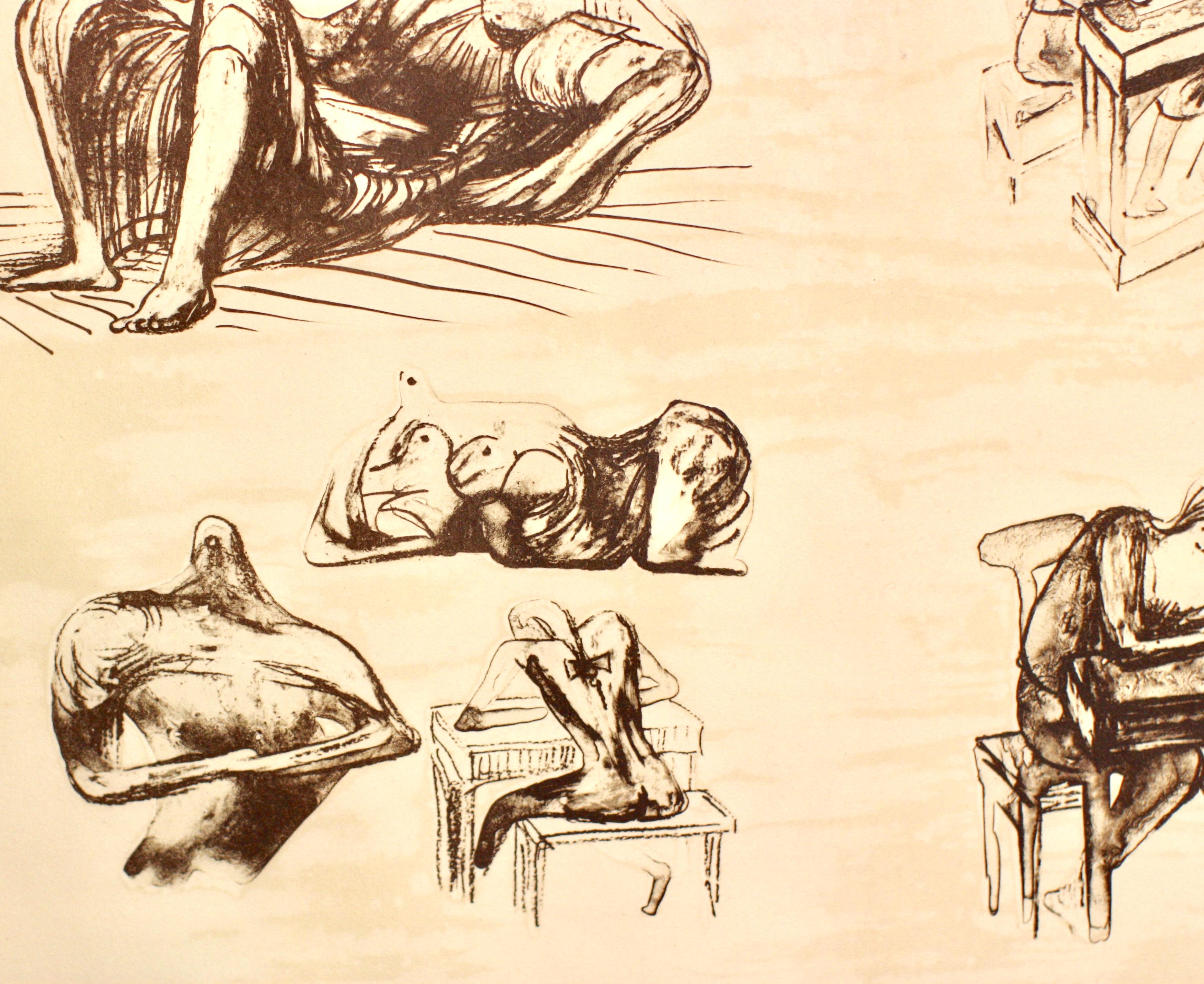 Henry Moore, (britannico, 1898-1986) Litografia In condizioni buone in vendita a West Palm Beach, FL