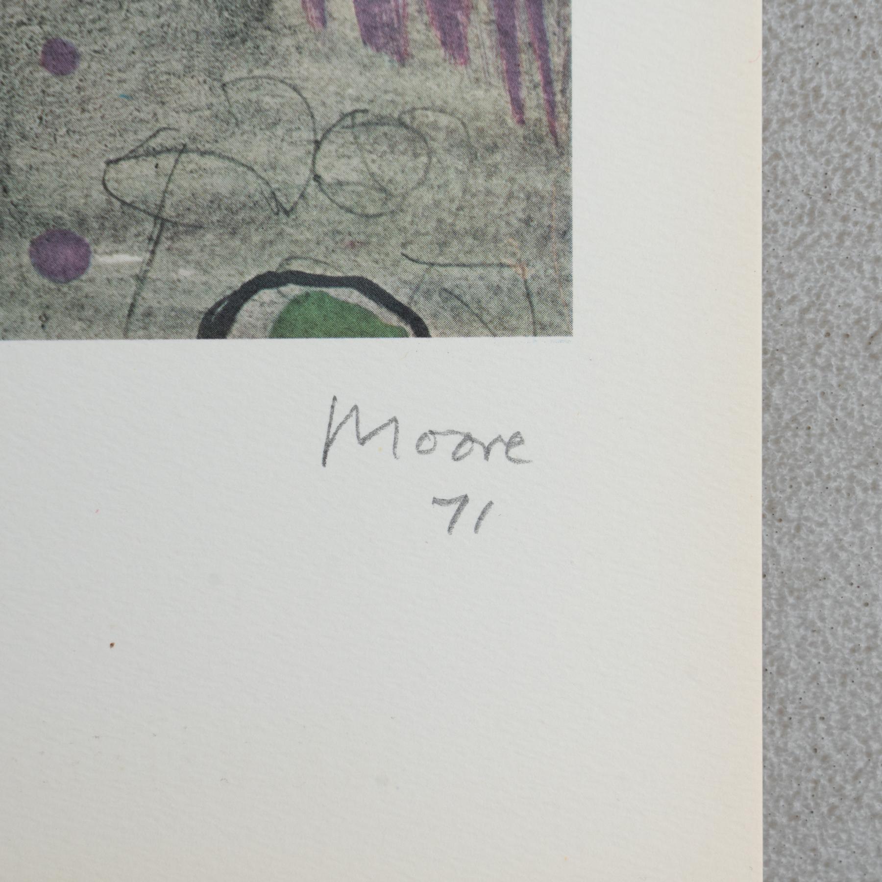 Farblithographie von Henry Moore, um 1971 im Angebot 3