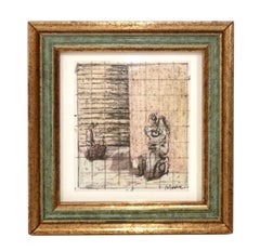 Henry Moore Color Prints in Vintage Gilt Frames
