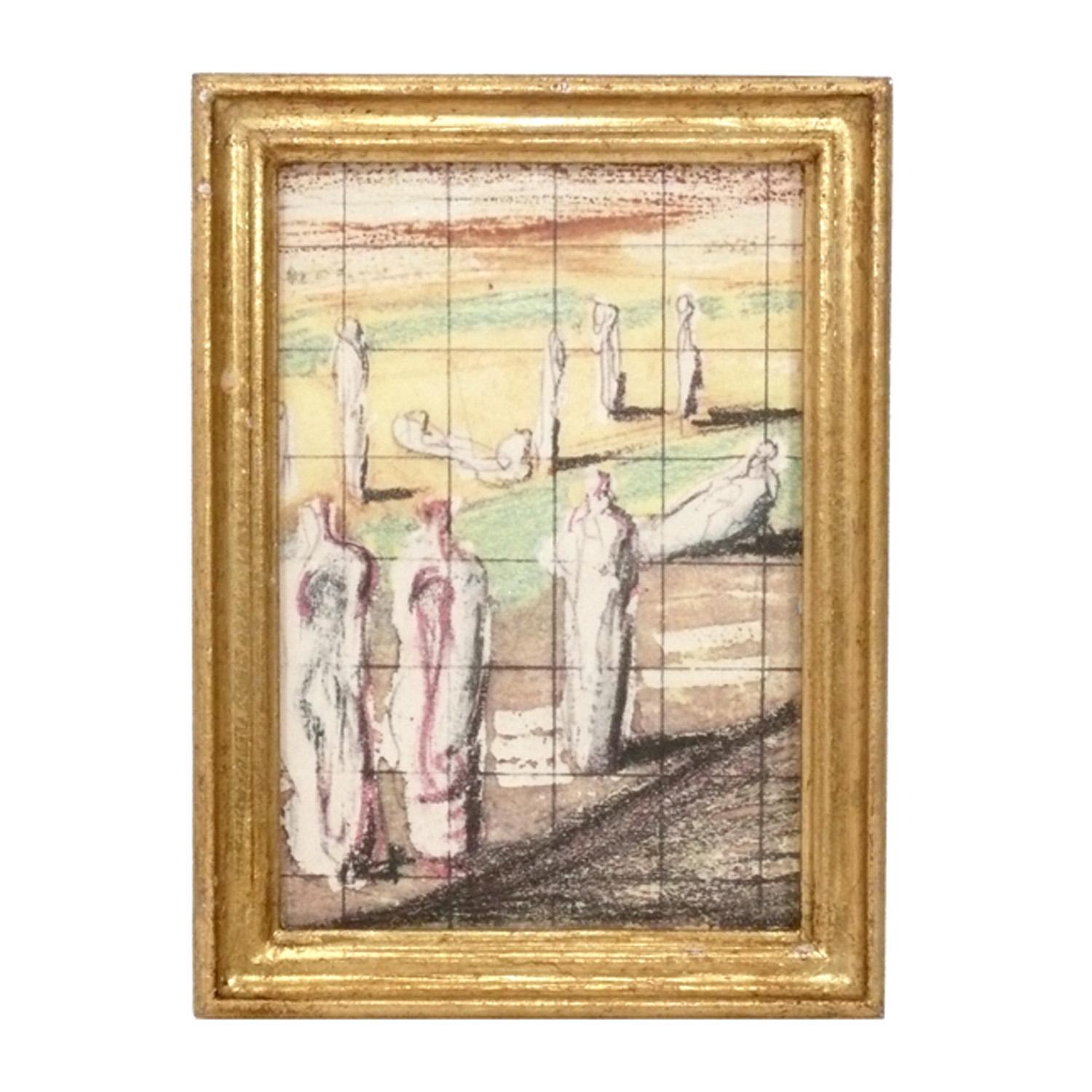 Anglais Henry Moore - Impressions couleur dans des cadres dorés vintage en vente