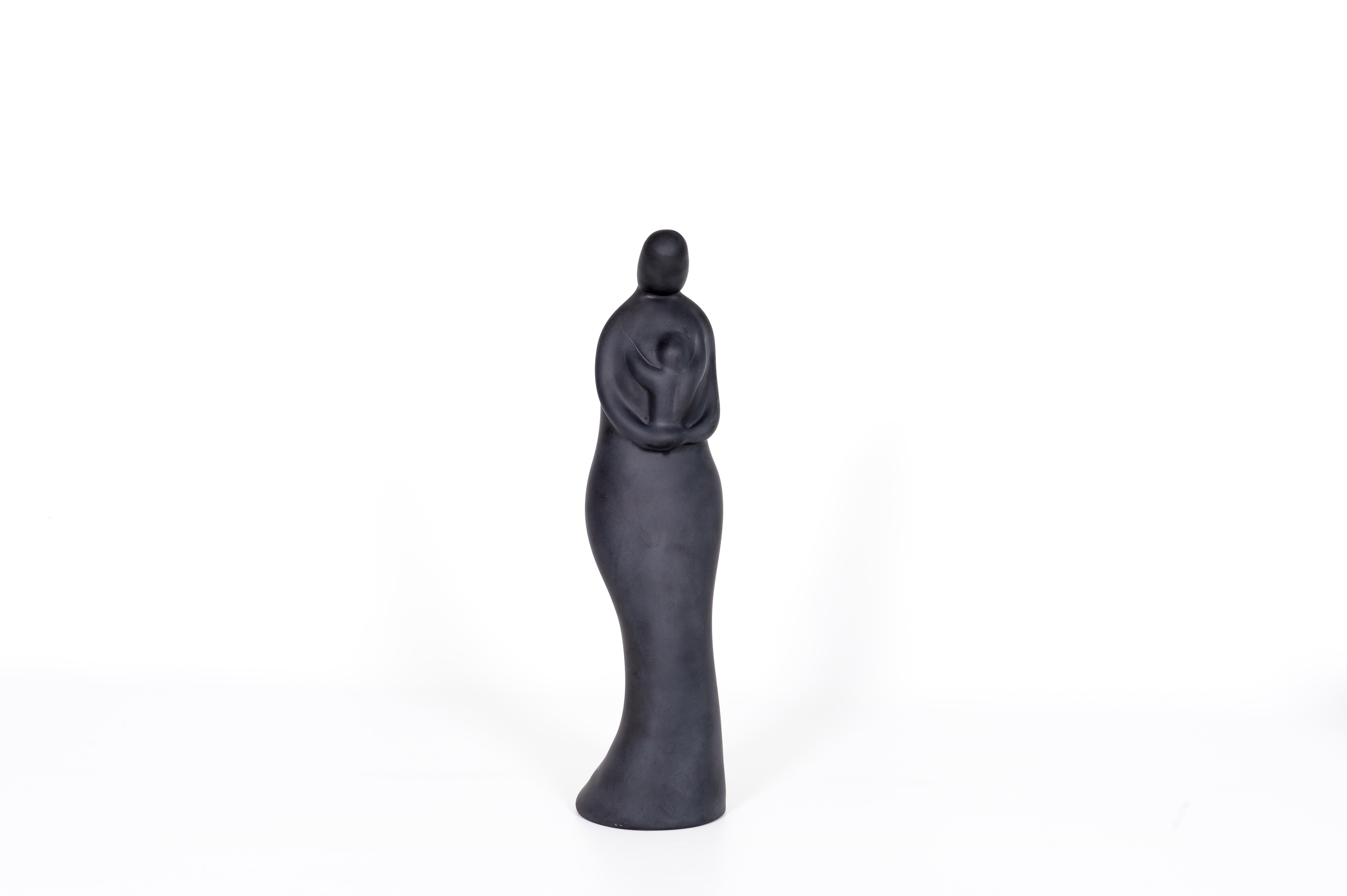 Contemporary Italian Trio of  black Sculptures Blown Murano Glass  Romano Donà, contemporary