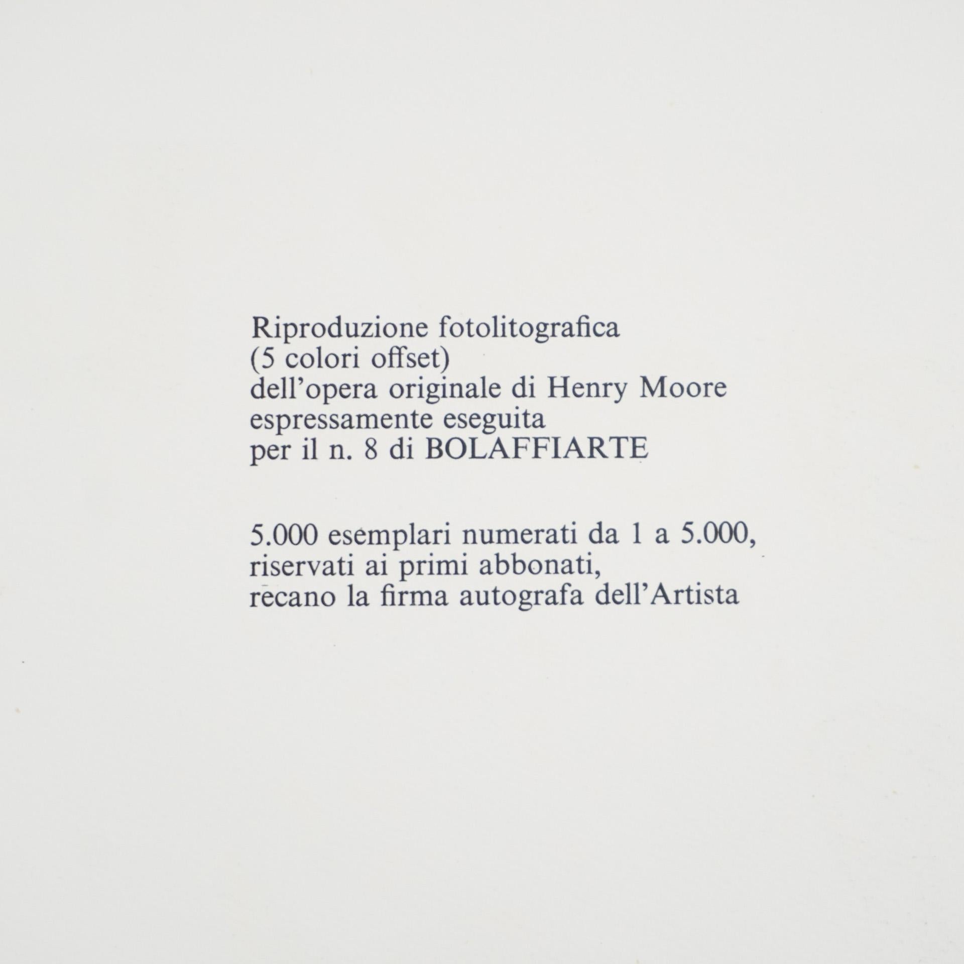 Henry Moore, photolithographie en édition limitée signée à la main, 1971  en vente 3