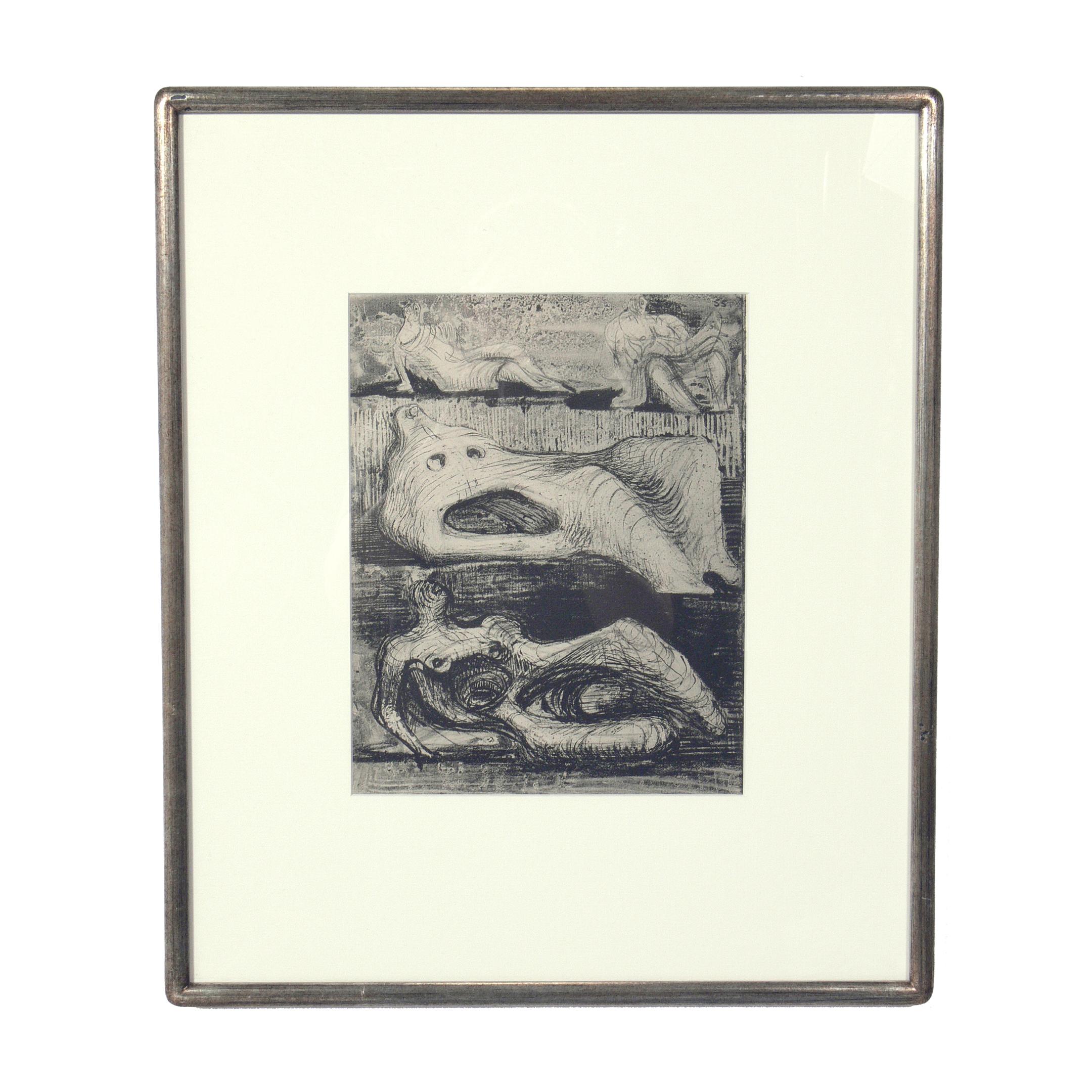 American Henry Moore Modernist Prints For Sale
