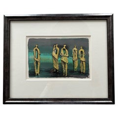Henry Moore, original lithograph entitled 'Standing Figure's 1950'