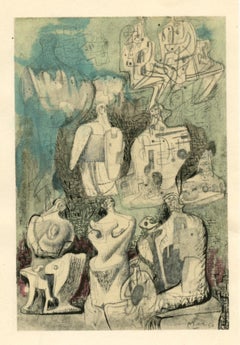 (after) Henry Moore - "Etude pour sculptures" pochoir