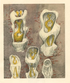 (after) Henry Moore - "Formes interieures et exterieurese" pochoir
