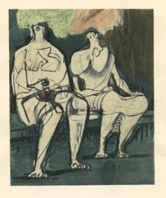 (after) Henry Moore - "Le Couple" pochoir