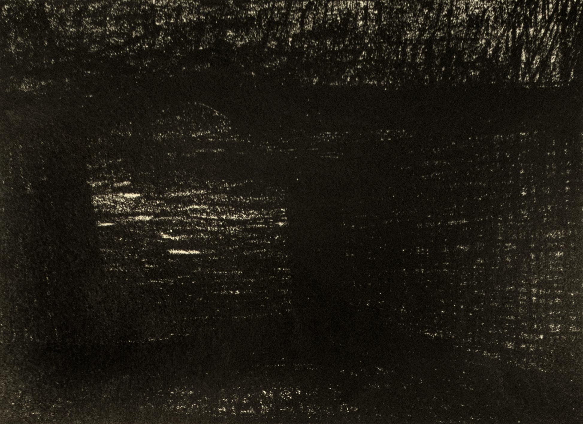 Bridge: abstrakte schwarze Zeichnung nach Auden-Gedicht und Yorkshire-Landschaft