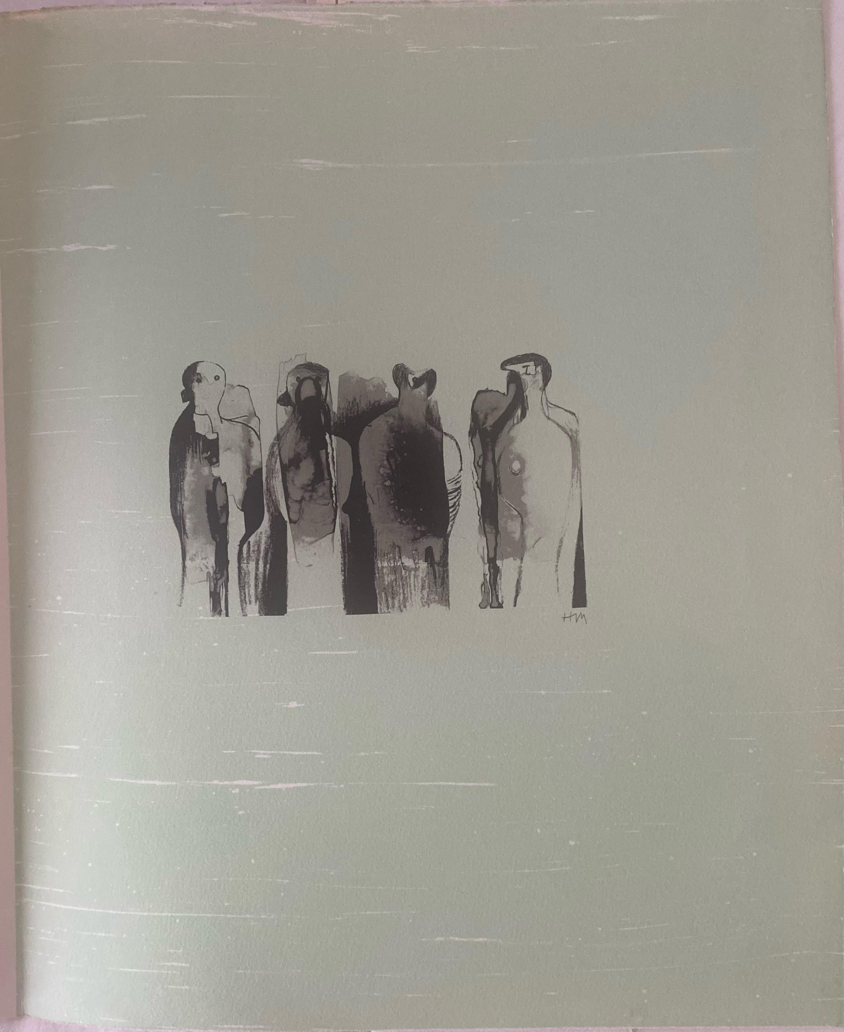 Colección de litografías - Figurative Print Gris de Henry Moore