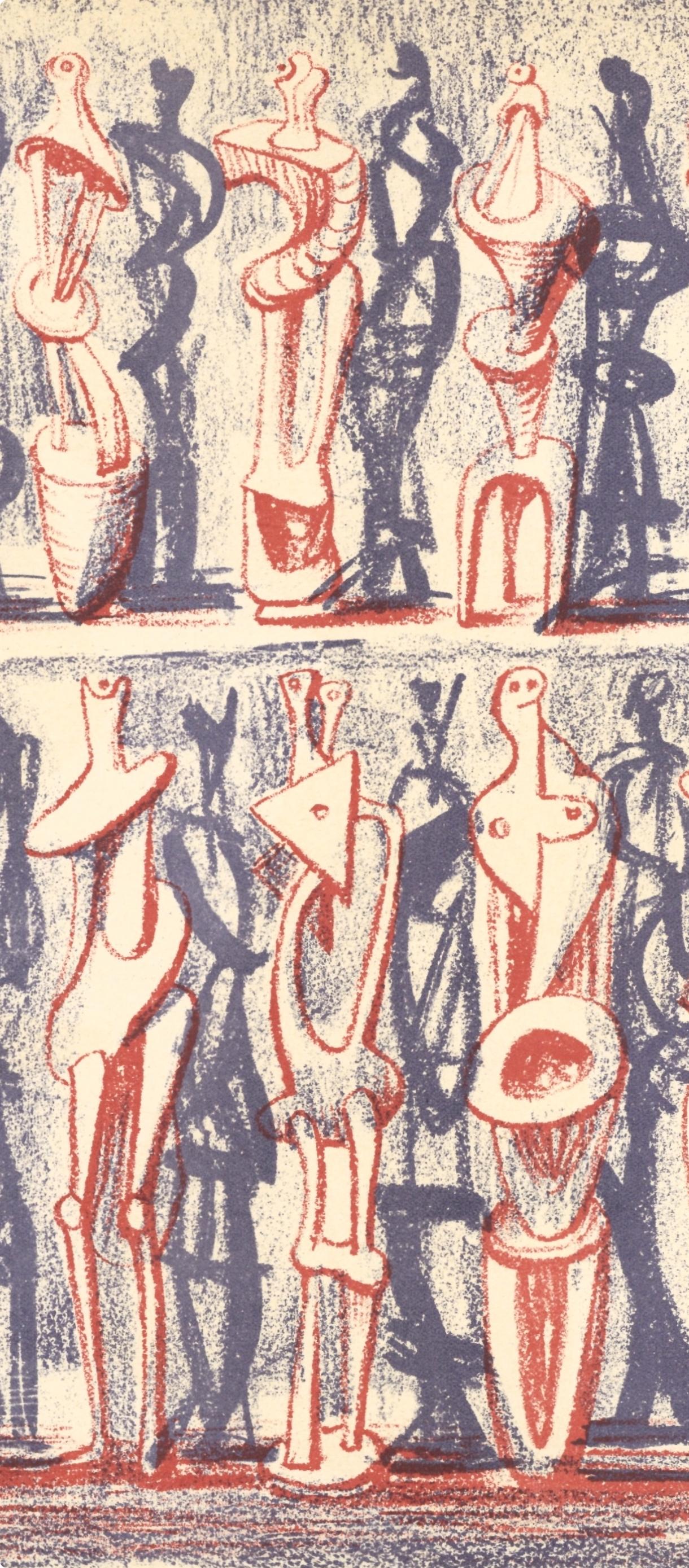 Composition (Cramer 36), Société internationale d'art XXe siècle - Moderne Print par Henry Moore