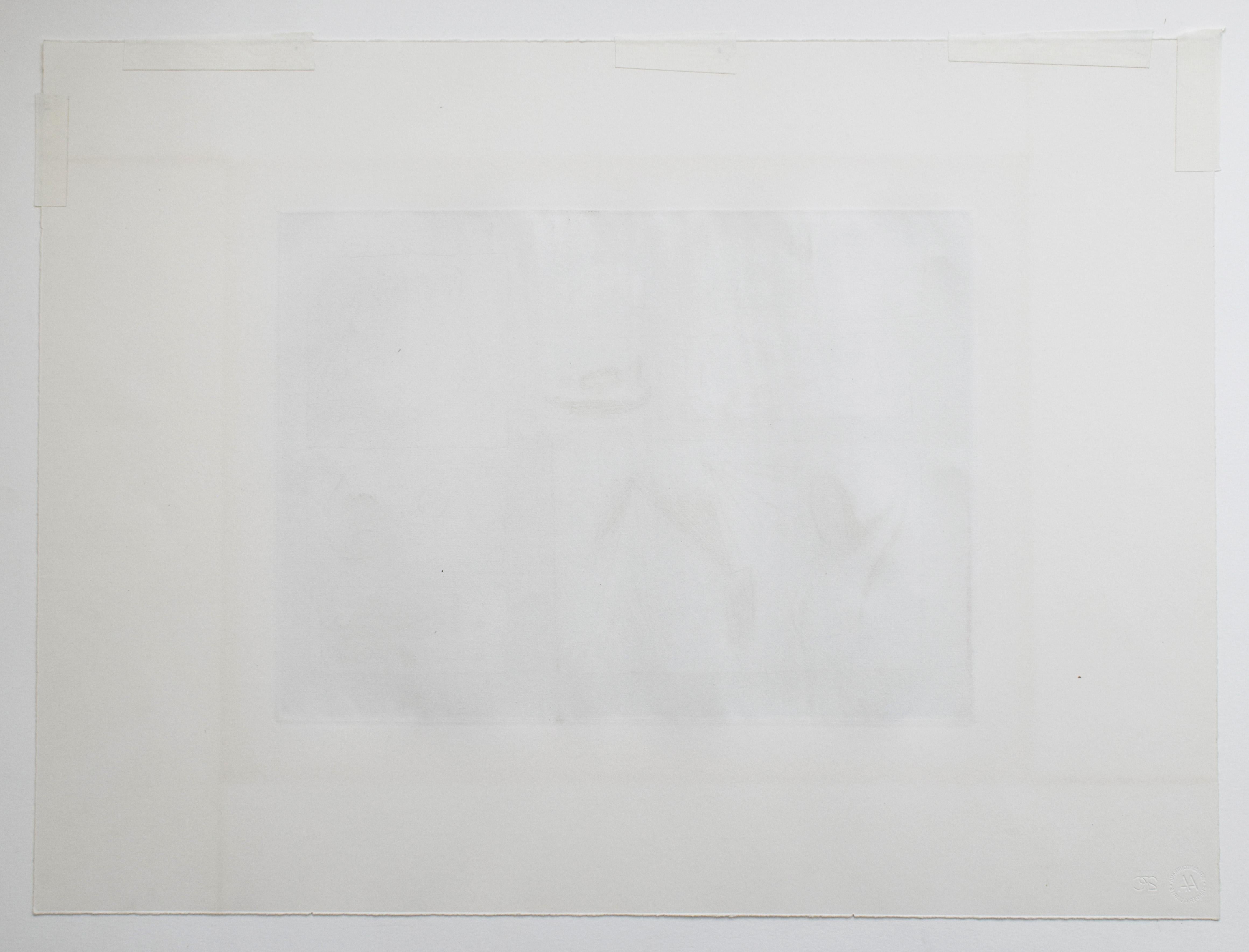 This original etching and aquatint is hand signed by the artist in pencil 