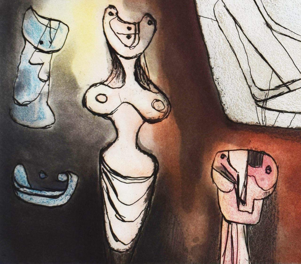 Composition VII, from: Sculptural Ideas - British Art - Modern Print by Henry Moore