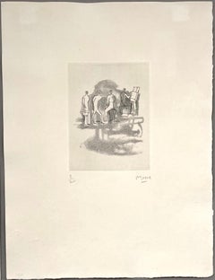 Concerto - Etching and Aquatint on Auvergne Paper, Modern, Signed, 1967