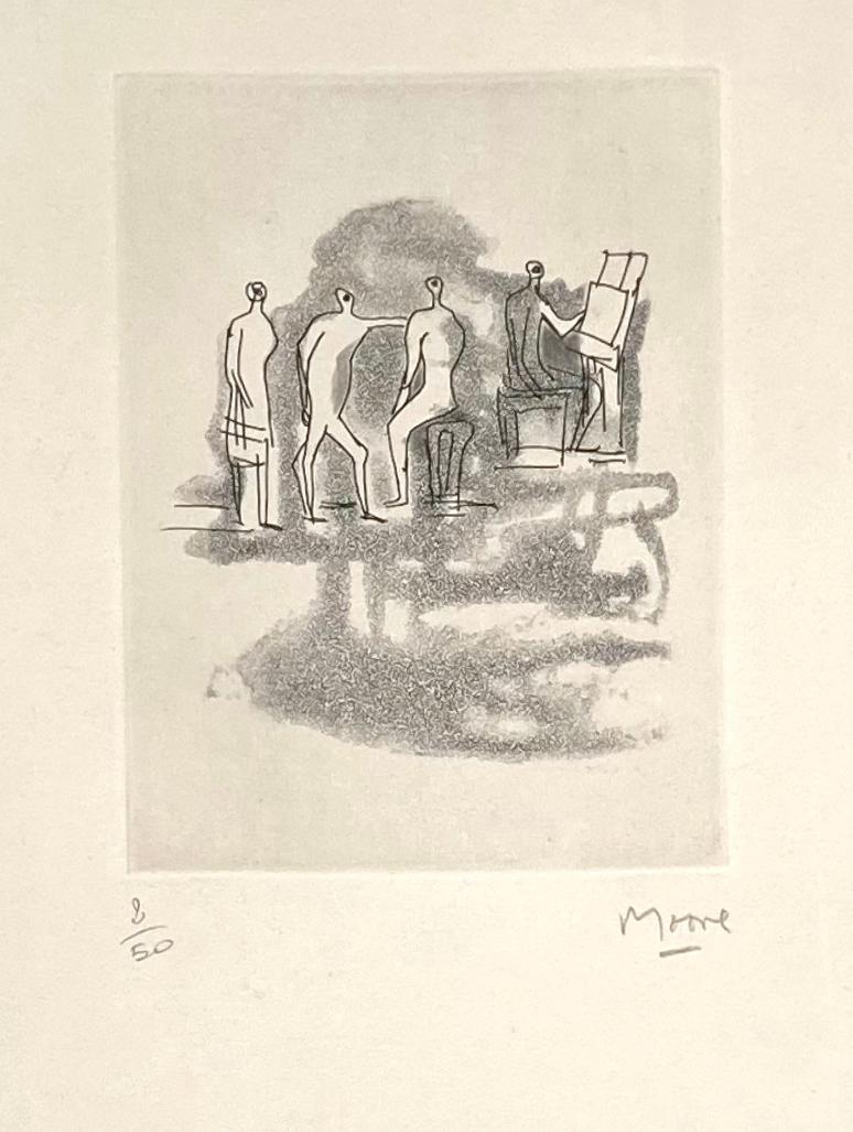 Henry Moore Interior Print - Concerto