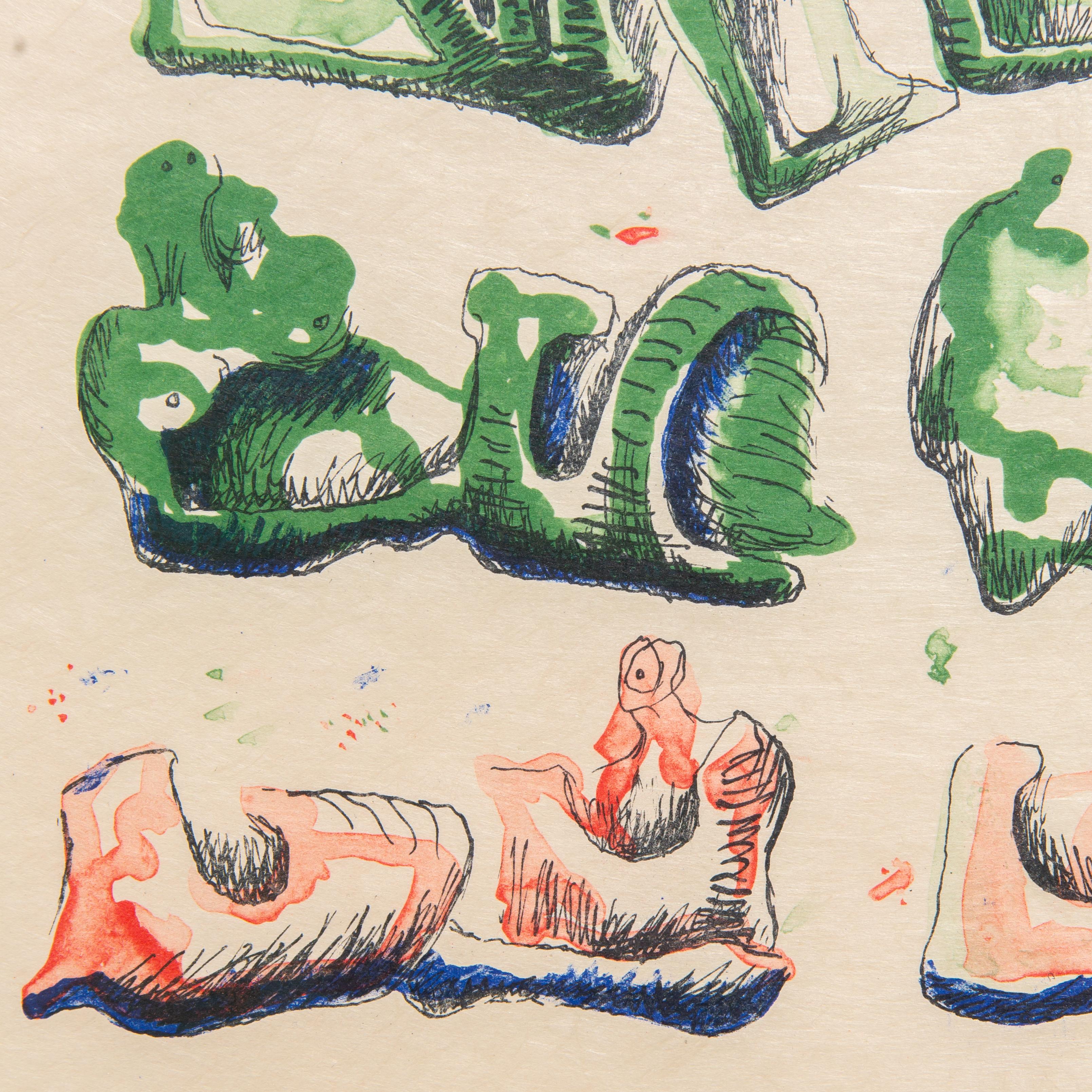 Eight Reclining Figures - Modern Print by Henry Moore