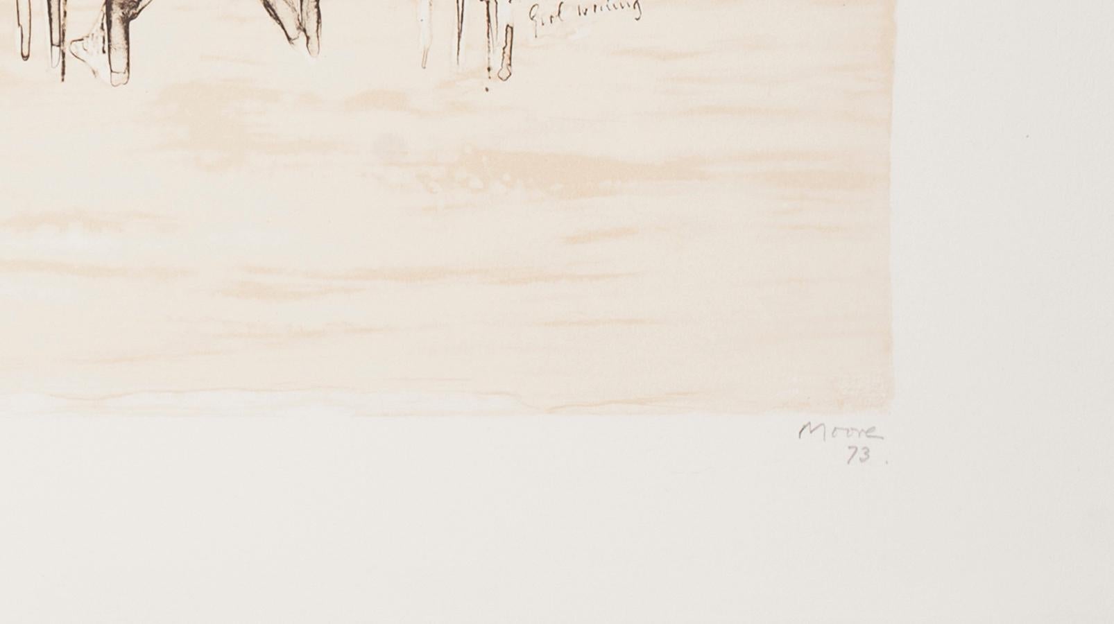 Huit idées sculpturales - Lithographie d'Henry Moore - 1973 en vente 2