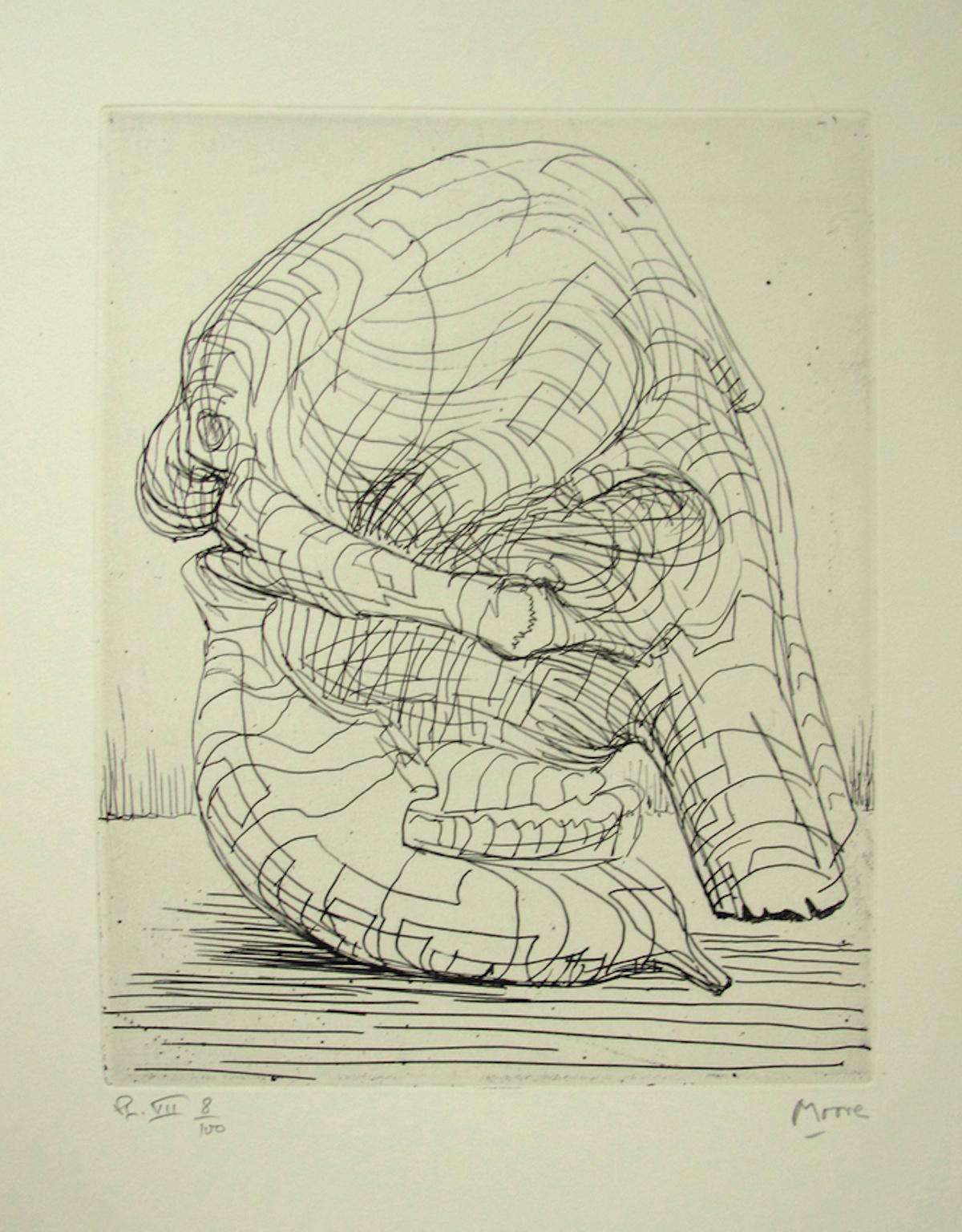 Elephant Skull - Original Etchings by Henry Moore - 1970 2