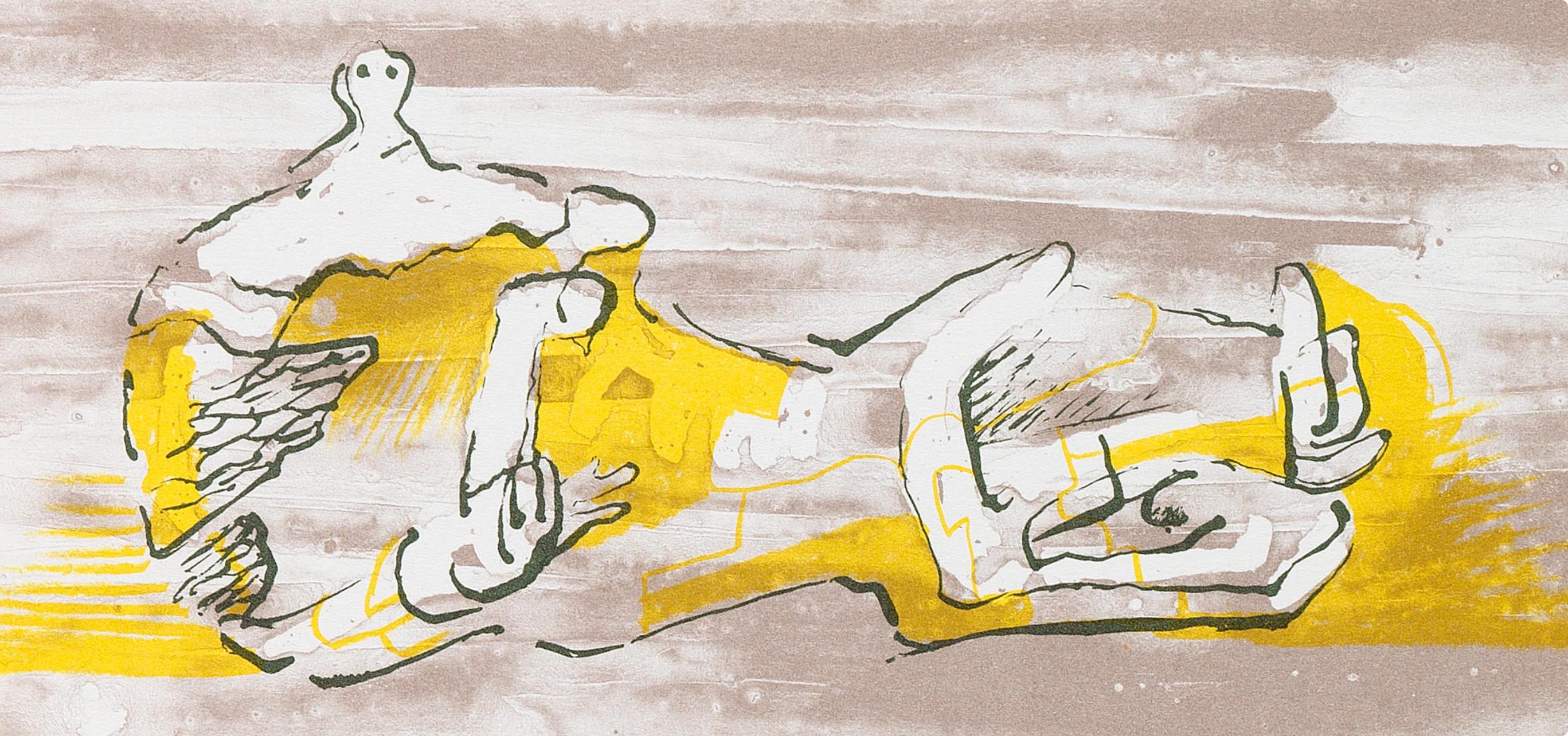 Figures allongées (Cramer 180), Société internationale d'art XXe siècle – Print von Henry Moore
