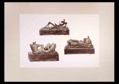 Figures - Lithograph by Henry Moore - 1976