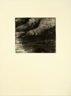 Fjord by Henry Moore drawing of Scottish landscape for W.H. Auden poetry book