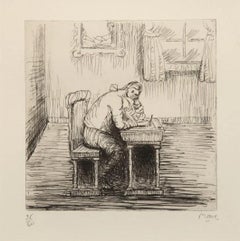 Fille faisant ses devoirs II