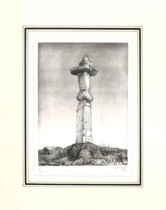 Glenkiln Cross, Plate II - Etching by Henry Moore - 1973