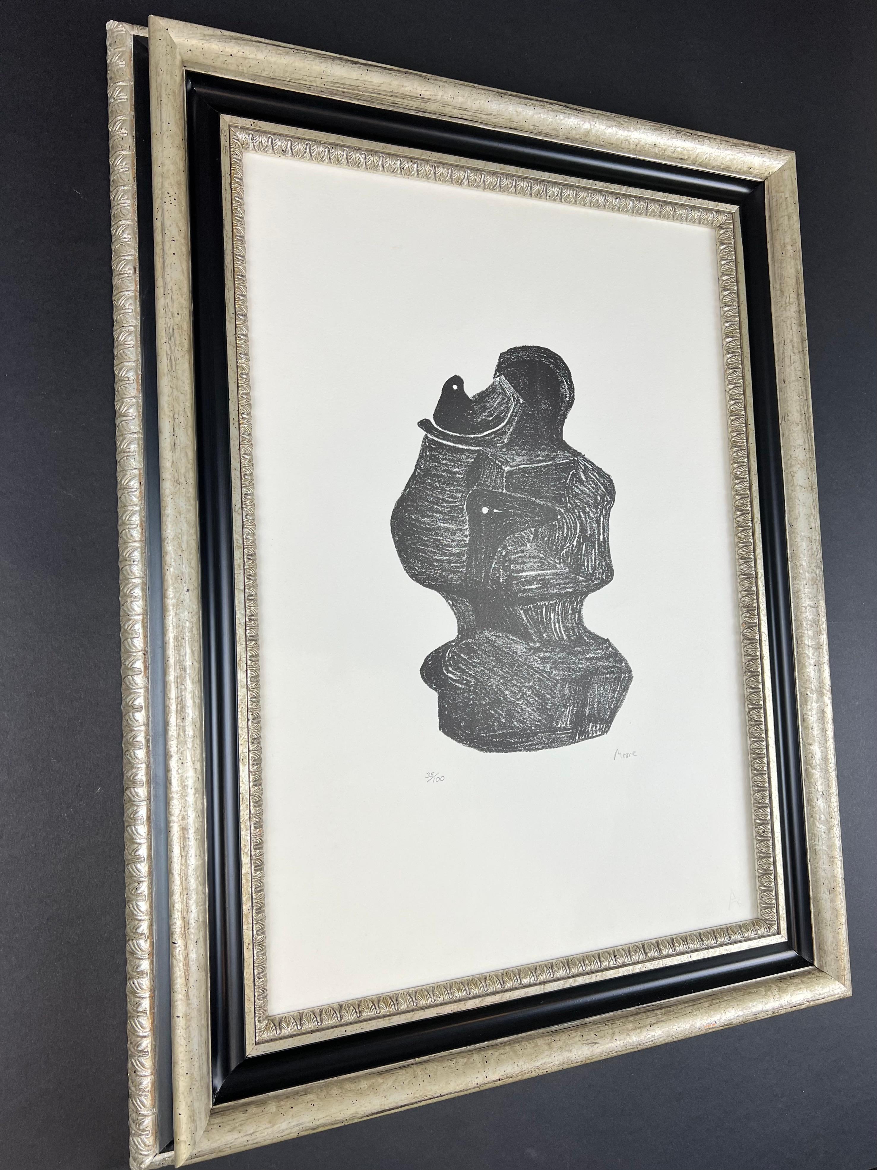  Henry Moore ( 1898 - 1986 ) - Mother and son - hand-signed lithography - 1974 2