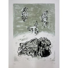 Henry Moore - After the Accident - Hand-Signed Etching and Lithography, 1970