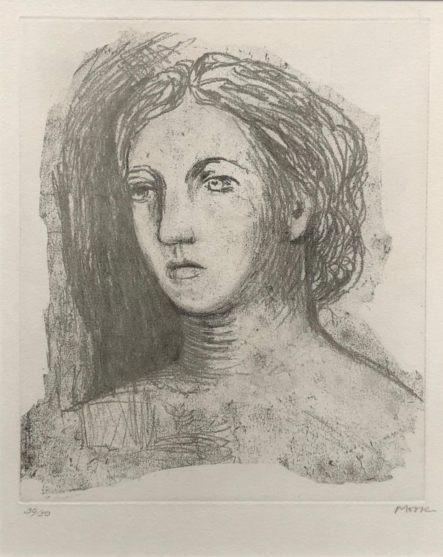 Henry Moore - Head of a Woman For Sale 1