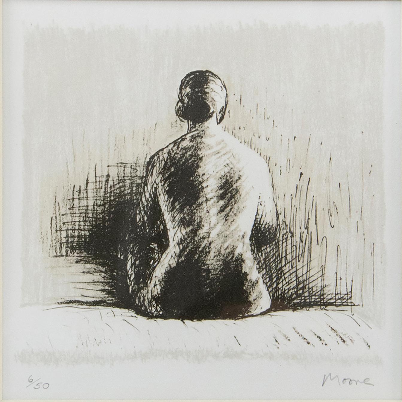 Nude - Abstract Print by Henry Moore