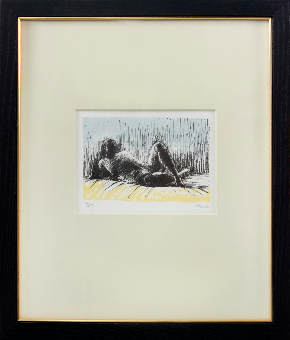 Nude - Gray Figurative Print by Henry Moore