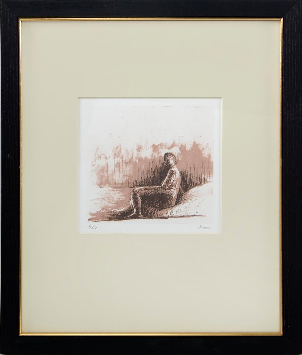 Henry Moore, Nude, lithograph signed, 1974 2