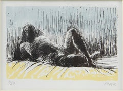 Henry Moore, Nude, lithograph signed, 1974