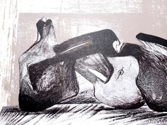Henry Moore -  Lithographie, signiert