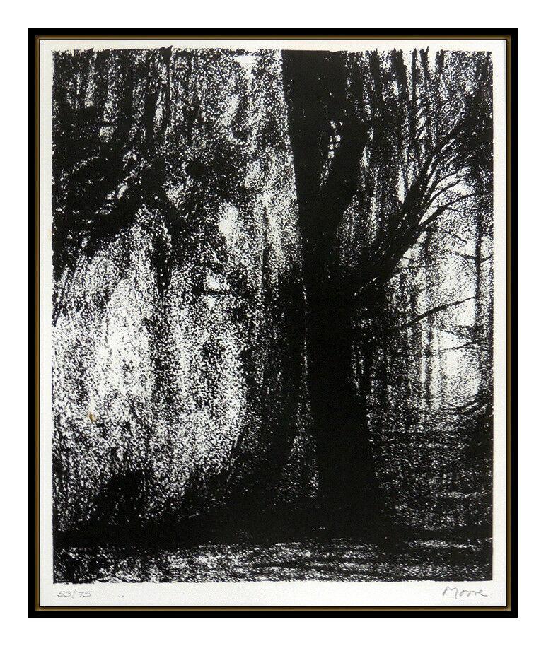 Henry Moore Original Lithograph Hand Signed Abstract The Forest Landscape Art For Sale 1