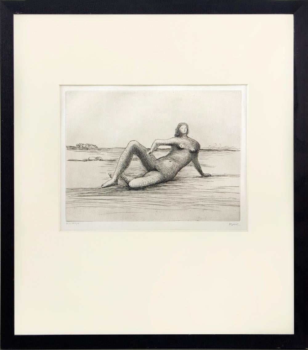 Etching, 1977, signed in pencil and numbered AP aside from the edition of 25, published by Henry Moore, Much Hadham, 57.5 x 48.5 cm. (22.6 x 19 in.)
