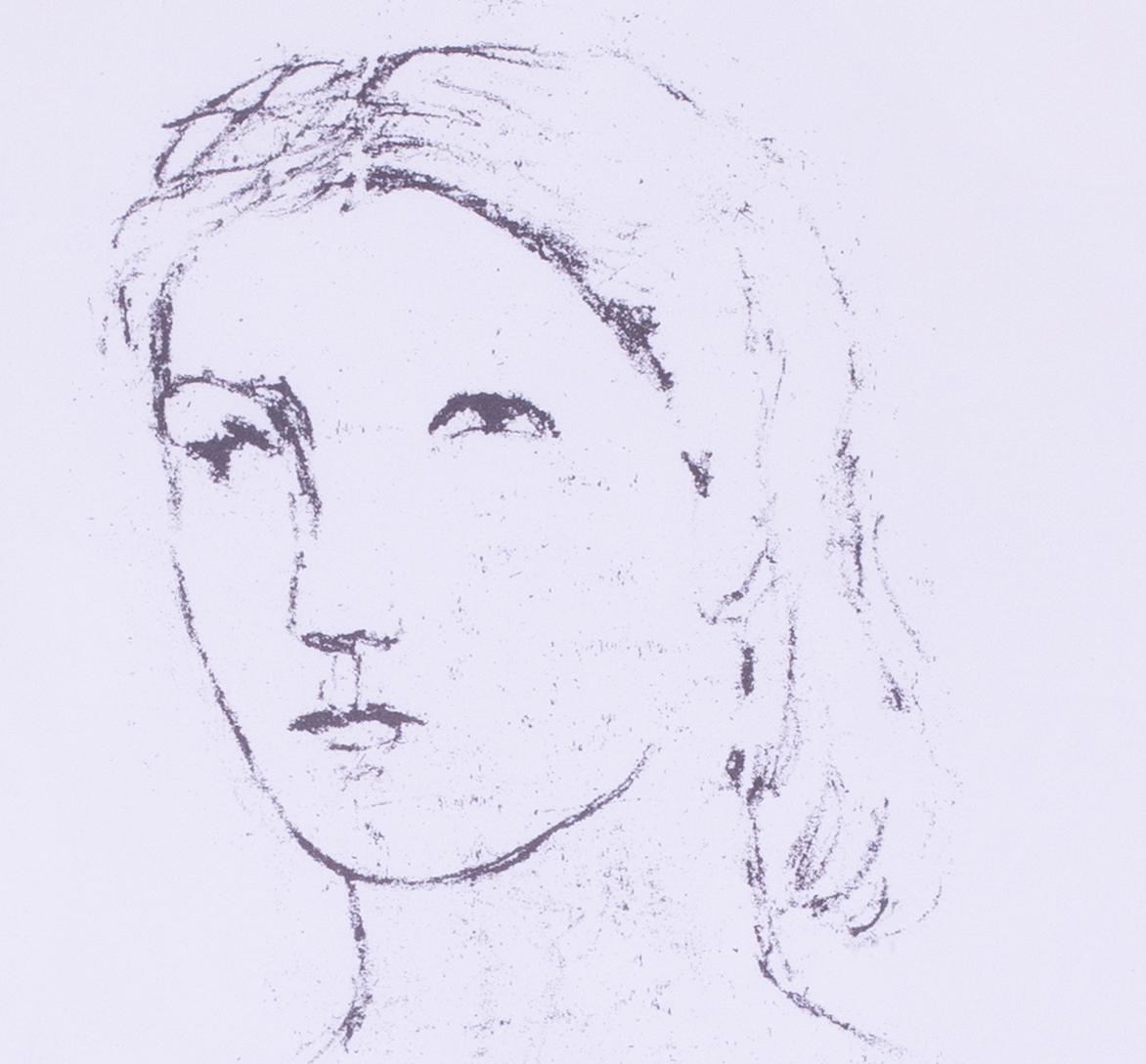 Henry Moore (British, 1898-1986)
Head of a girl
Softground etching 
signed in pencil `Moore’ (lower right)
Conceived in 1983 by the Printmaking Department Trust Fund Appeal, The Royal College of Art, London, Henry Moore Foundation
