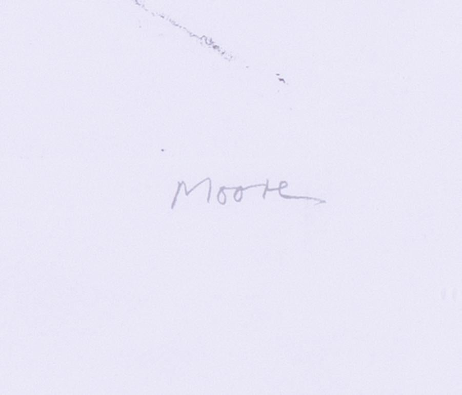 Henry Moore, signiert mit Bleistift, weiche Grundradierung eines Mädchens im Angebot 2