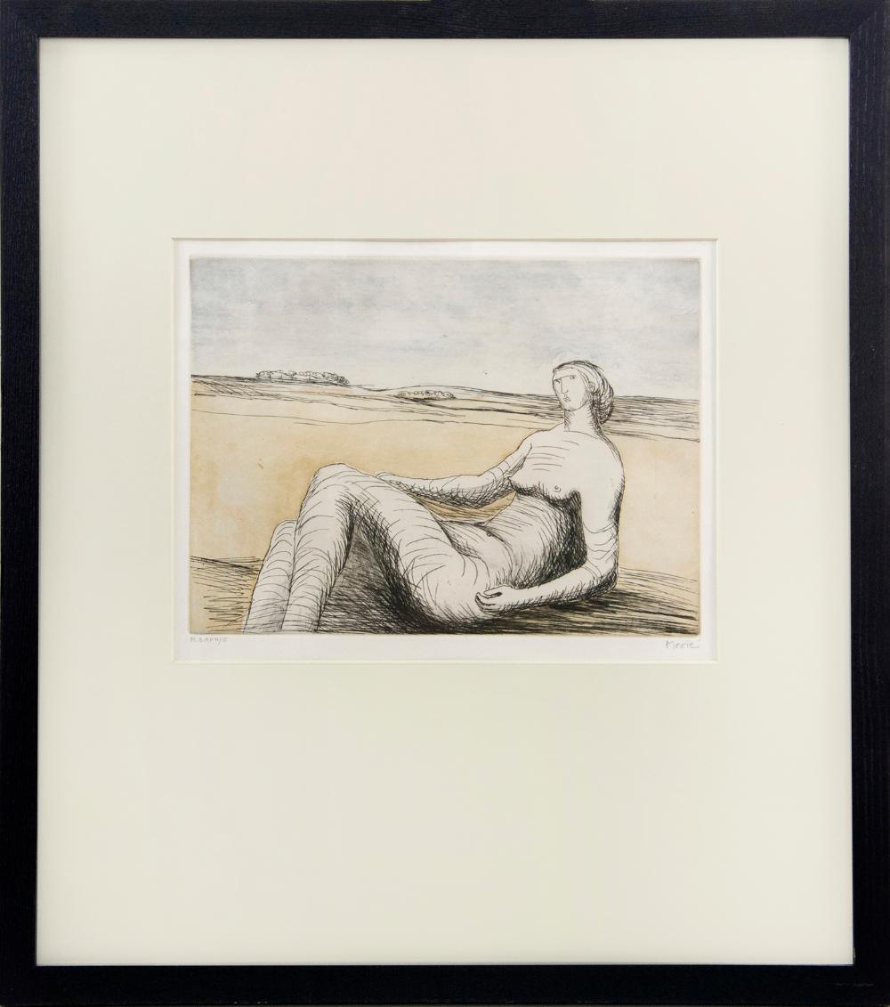 The Reclining Figure - Print by Henry Moore