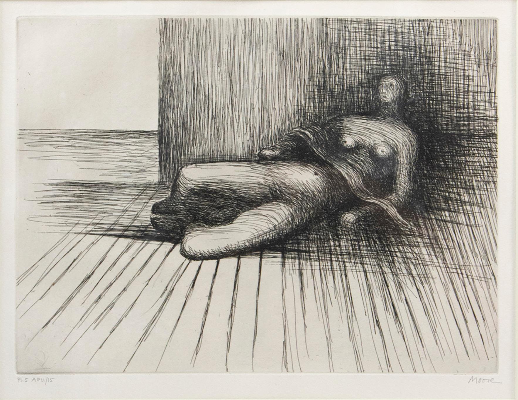 Etching, 1977, signed in pencil and numbered AP aside from the edition of 25, published by Henry Moore, Much Hadham, 57.5 x 48.5 cm. (22.6 x 19 in.)

