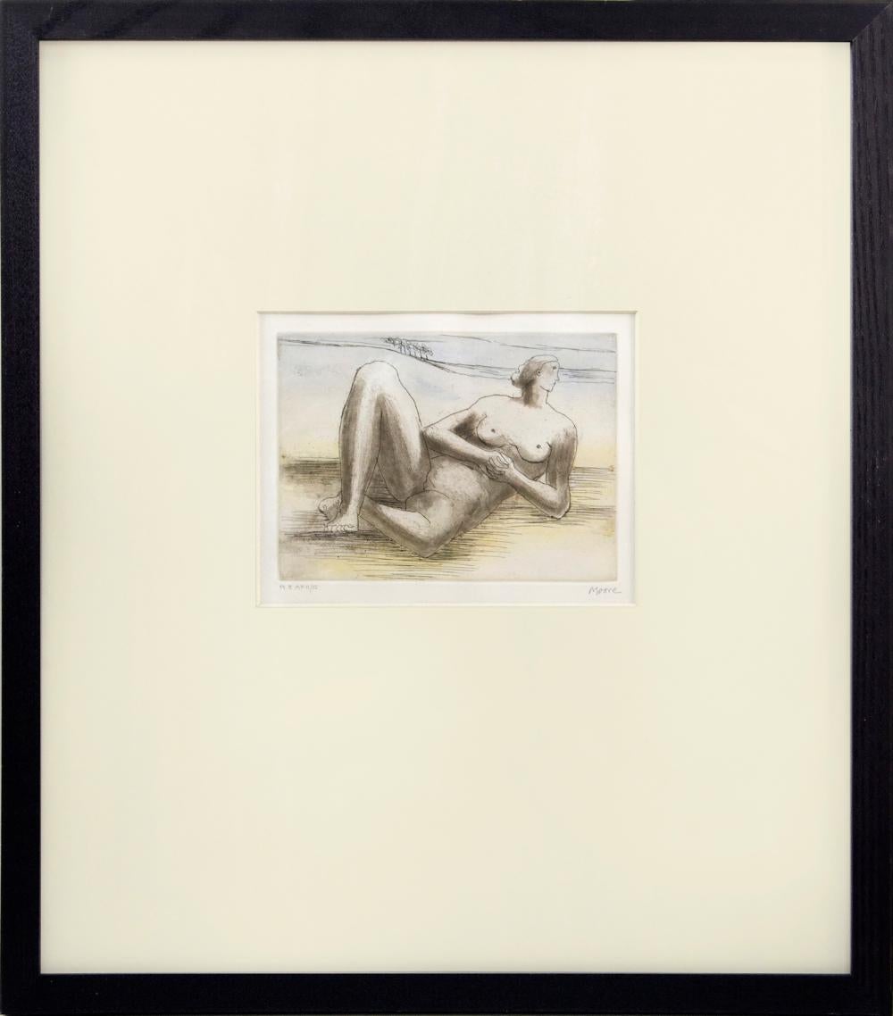 Etching, 1977, signed in pencil and numbered AP aside from the edition of 25, published by Henry Moore, Much Hadham, 57.5 x 48.5 cm. (22.6 x 19 in.)