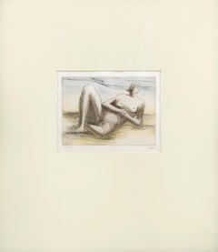 Henry Moore, The Reclining Figure, etching, signed, 1977